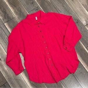 Zenana Cotton Gauze Button Down